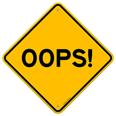 Image showing Oops Road Sign