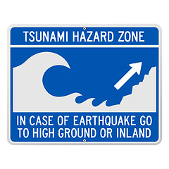 Image showing Tsunami Danger Sign