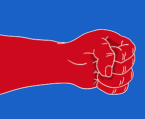 Image showing Angry Red Fist