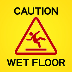 Image showing Caution Wet Floor