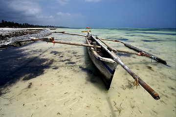 Image showing boat beach rope sand