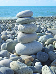 Image showing pebble tower