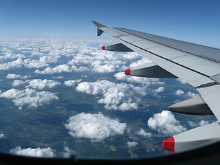 Image showing Flying above the clouds