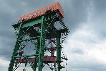 Image showing Lifting crane of the hydroelectric power plant