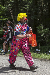 Image showing Funny Character on the Road of Le Tour de France