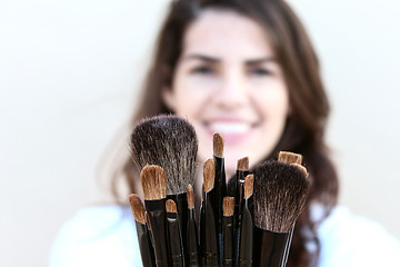 Image showing Makeup Brushes