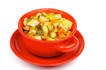 Image showing Vegetables and Chicken Ragout