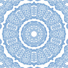 Image showing Abstract blue pattern on white