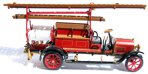 Image showing Historic firemen's car
