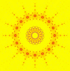 Image showing Bright abstract sun