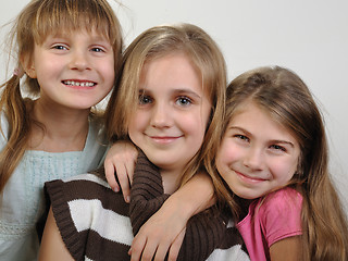 Image showing portrait of happy smiling girls