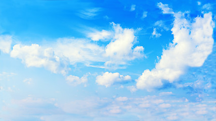 Image showing Beautiful view of blue sky and clouds.