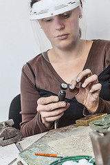 Image showing Female Jeweler Working