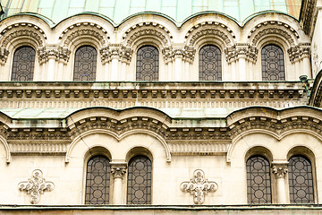 Image showing A series of small and large windows of the Alexander Nevsky Cath