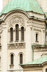 Image showing Tower from the facade of the Alexander Nevsky Cathedral, Sofia, 