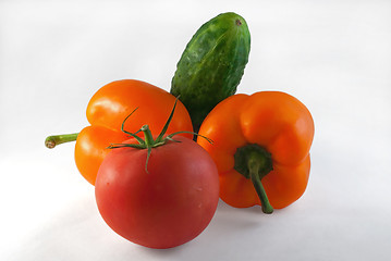 Image showing Vegetables on white.