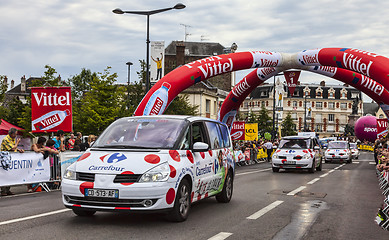 Image showing Row of Carrefour Vehicles