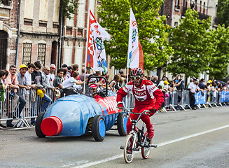 Image showing Funny Character on Bicycle