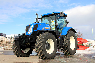 Image showing Blue New Holland Agricultural Tractor