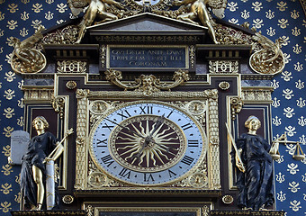 Image showing The clock tower, La Conciergerie, Paris