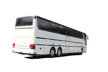 Image showing White Tour Bus Isolated over White