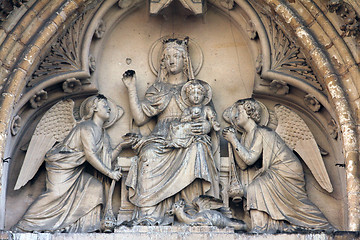 Image showing Madonna with Child and angels