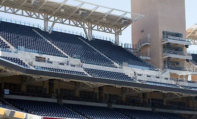 Image showing Empty stadium seats