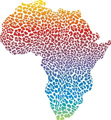 Image showing abstract Africa in a leopard camouflage