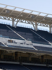 Image showing Empty stadium seats