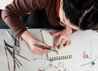 Image showing Female Jeweler Working