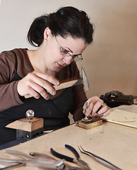 Image showing Female Jeweler Working