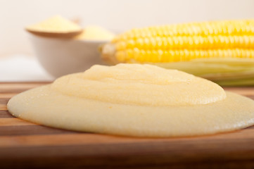 Image showing polenta corn mais flour cream