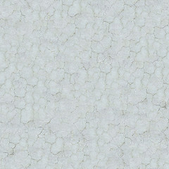 Image showing Seamless Texture of White Cracked Wall.