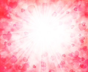 Image showing background with beautiful hearts