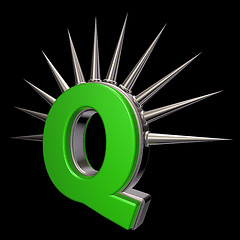 Image showing prickles letter q