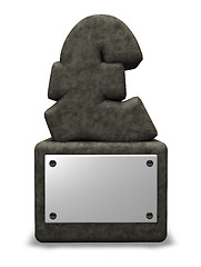 Image showing stone pound sterling symbol