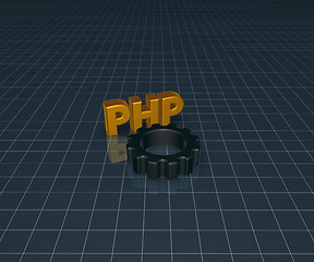 Image showing php tag and cogwheel