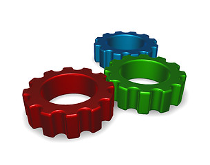 Image showing rgb gear wheels