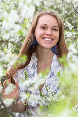 Image showing Young joyful lady