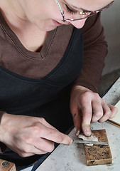 Image showing Female Jeweler Working