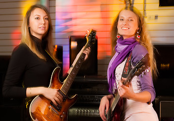 Image showing Woman on rock concert