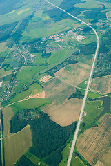 Image showing aerial view of houses and...