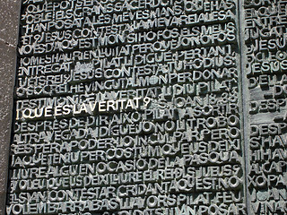 Image showing Scripture at la sagrada familia