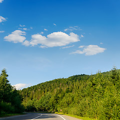 Image showing road in mountain under cloudy sky