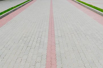 Image showing cobblestone road in the park