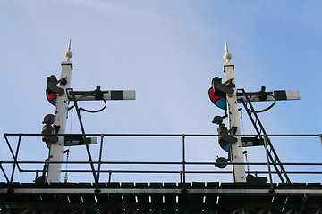 Image showing Vintage Railway Signal Gantry