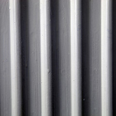 Image showing Black, white and grey wooded blinds