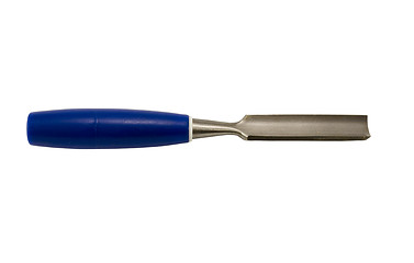 Image showing chisel graver carve tool blue plastic handle white 