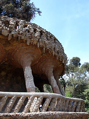 Image showing Wave Archway, Parc Guell, Barcelona