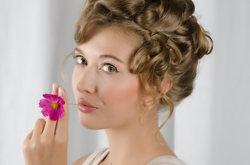 Image showing beauty woman closeup portrait